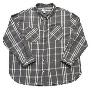 RSQ Pearl Snap Plaid Flannel Shirt Mens XXL Workwear Streetwear Country Western